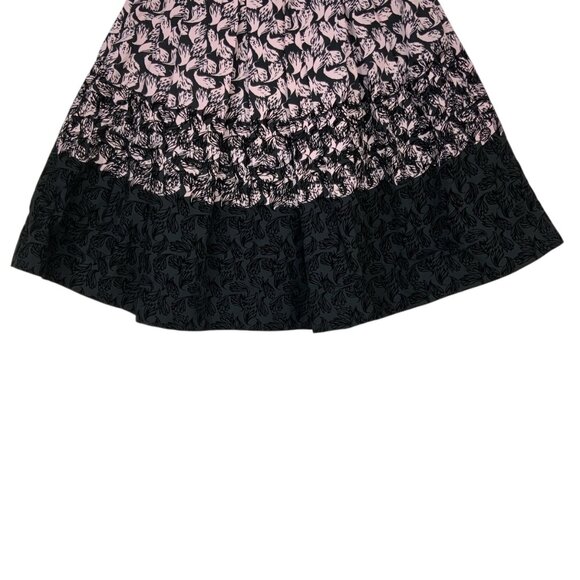 Red Valentino Skirt 38 US/4 Pink Black Abstract Knee Length Quiet Luxury Party - Picture 9 of 11